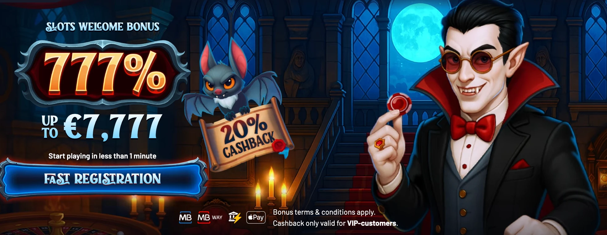 Dracula Casino gothic casino banner